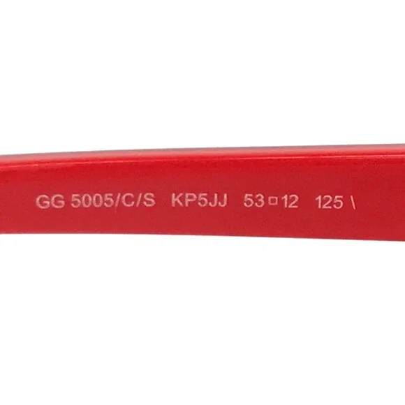 Gucci Kids Sunglasses GG5005/C/S KP5JJ Shiny Red Frames Gray Gradient Lenses - Picture 10 of 14